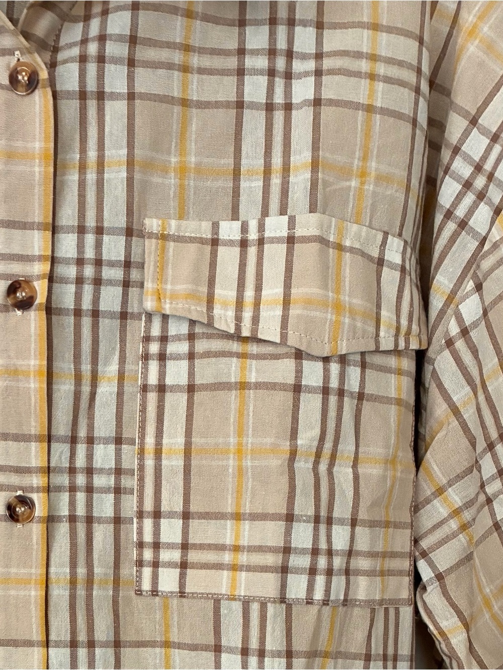 New Talent/Gucci Lightweight Plaid Button up Top/Shirt 2XL - Picture 3 of 8